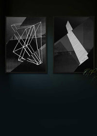 Abstract Angles BW Print Bundle