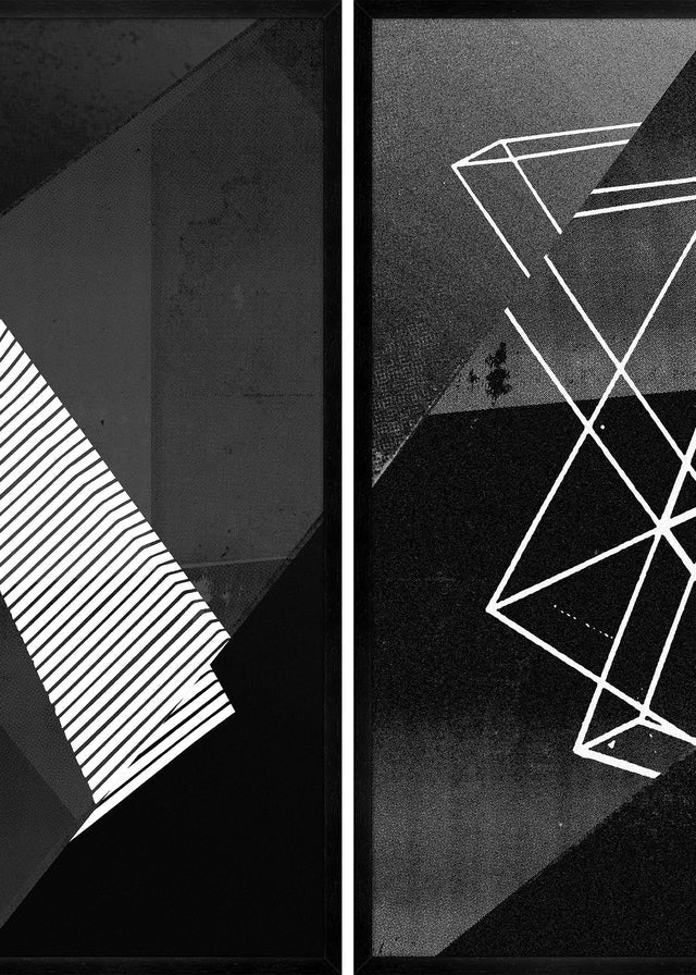 Abstract Angles BW Print Bundle