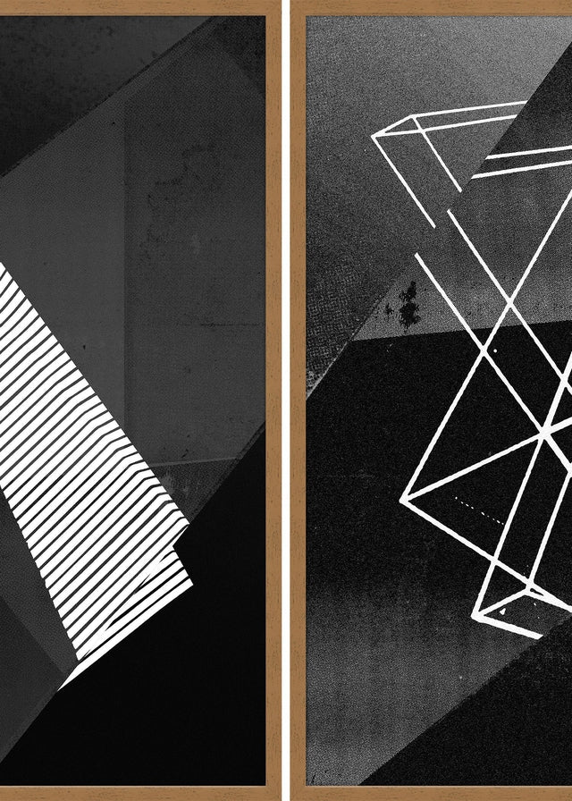 Abstract Angles BW Print Bundle