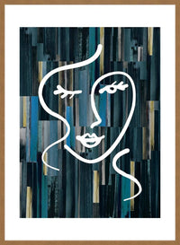 Abstract Brush Painted Face Dark