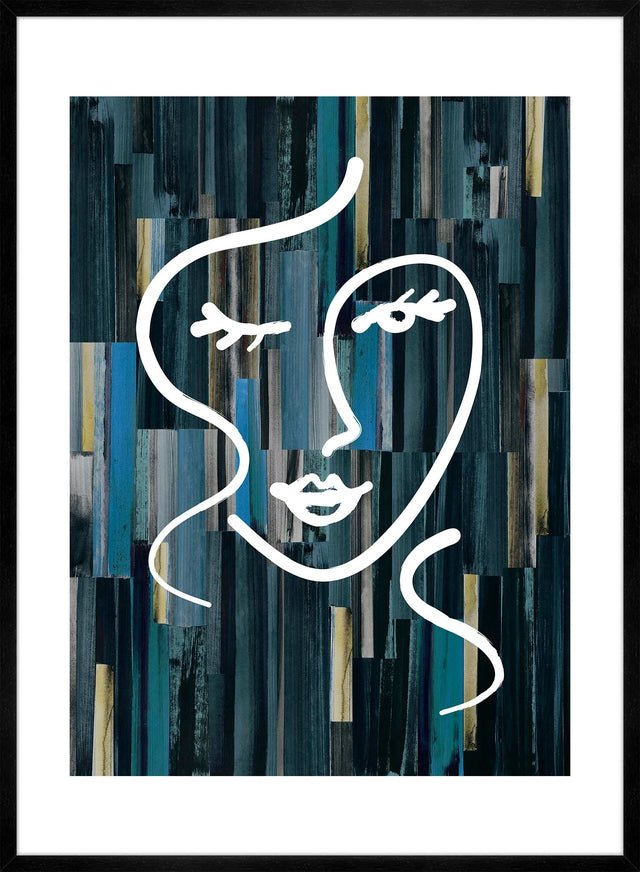 Abstract Brush Painted Face Dark