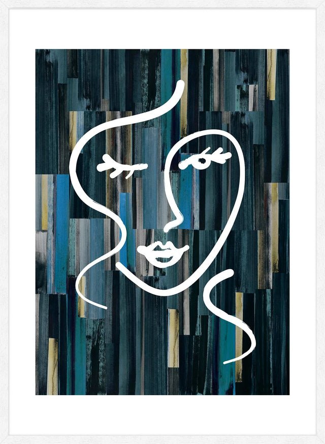 Abstract Brush Painted Face Dark