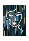 Abstract Brush Painted Face Dark