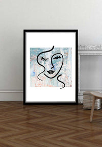 Abstract Brush Painted Face Light