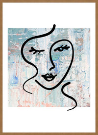 Abstract Brush Painted Face Light
