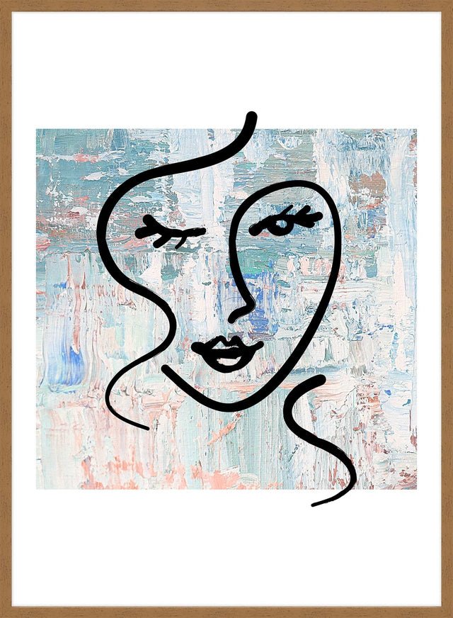 Abstract Brush Painted Face Light