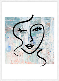Abstract Brush Painted Face Light