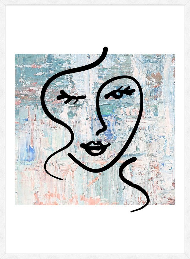 Abstract Brush Painted Face Light