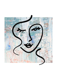 Abstract Brush Painted Face Light