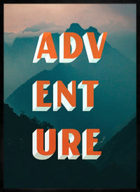Adventure Typography Mountains Print