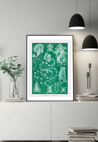 Algae Vintage Antique Green Print