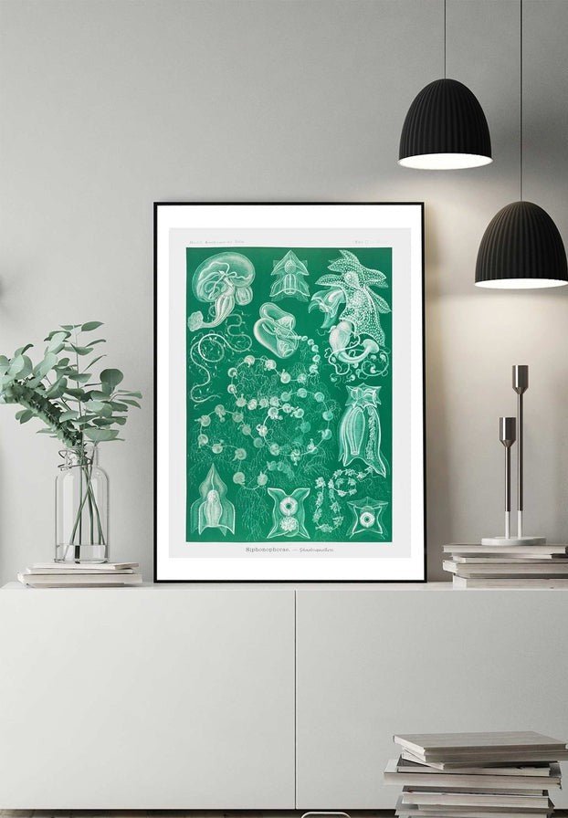 Algae Vintage Antique Green Print