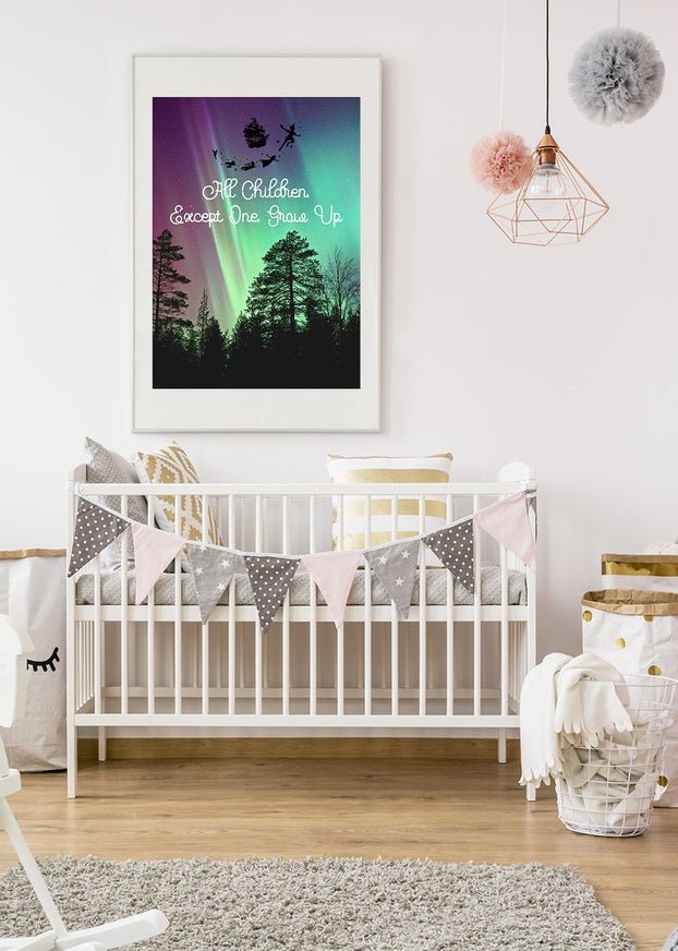 All Children Grow Up Peter Pan Neverland Print