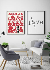 Ampersands Colour Typography Print