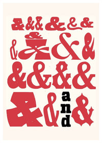 Ampersands Colour Typography Print