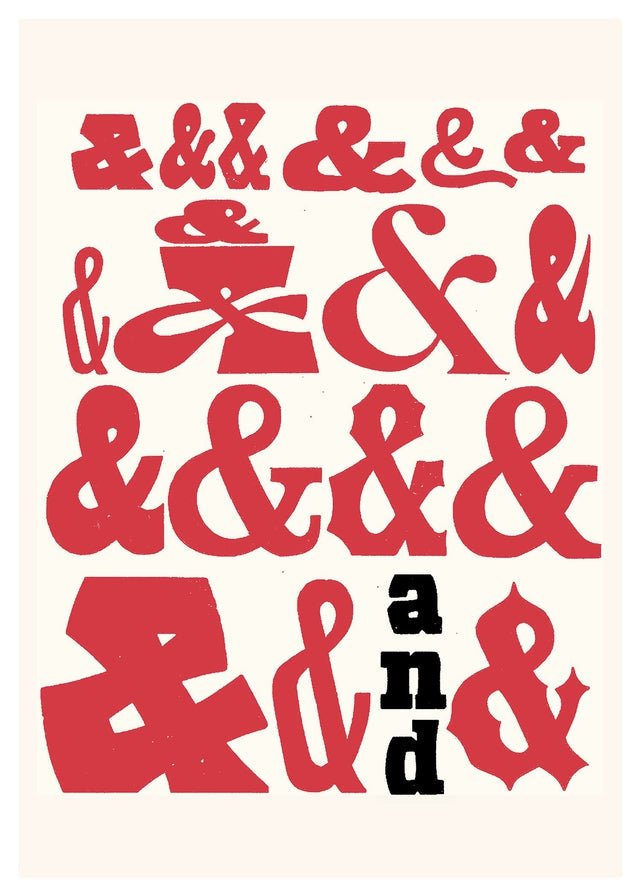 Ampersands Colour Typography Print