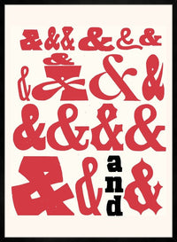 Ampersands Colour Typography Print