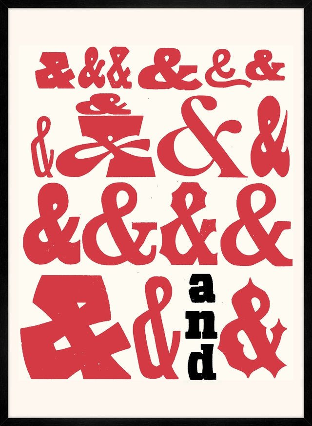 Ampersands Colour Typography Print