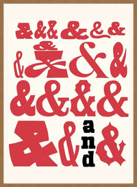 Ampersands Colour Typography Print