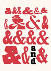 Ampersands Colour Typography Print