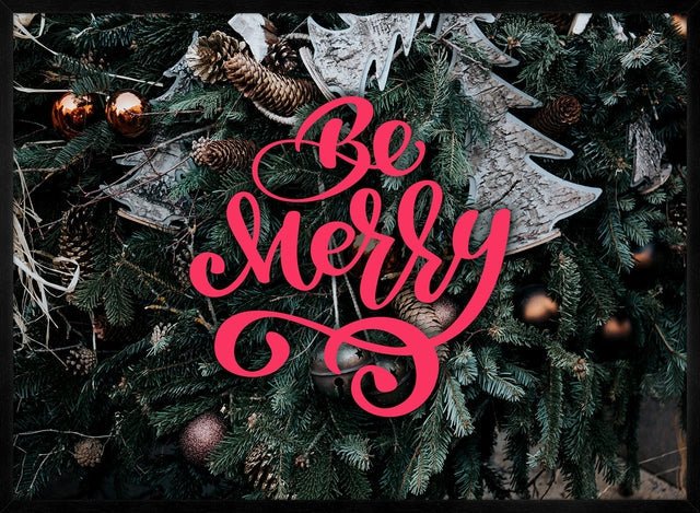 Be Merry Decorative Typographic Print