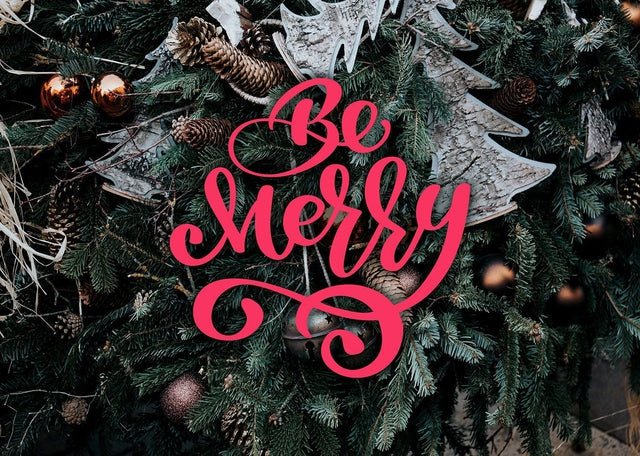 Be Merry Decorative Typographic Print