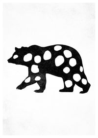 Bear Silhouette Polkadot Print