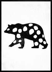 Bear Silhouette Polkadot Print