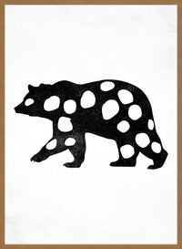 Bear Silhouette Polkadot Print
