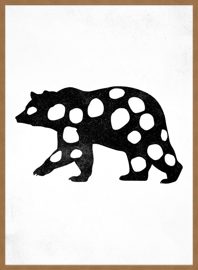 Bear Silhouette Polkadot Print