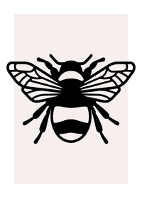 Bee Black And White Illustration Print