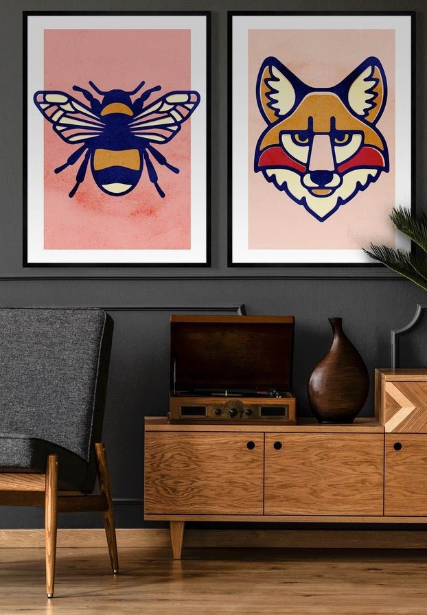 Bee Illustration Print