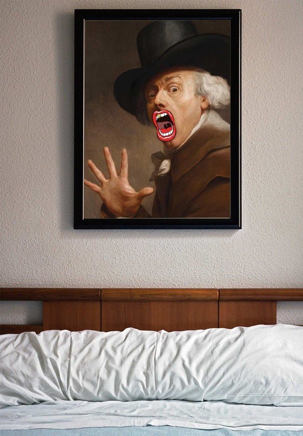 Bigmouth Gold Tooth Altered Art Print