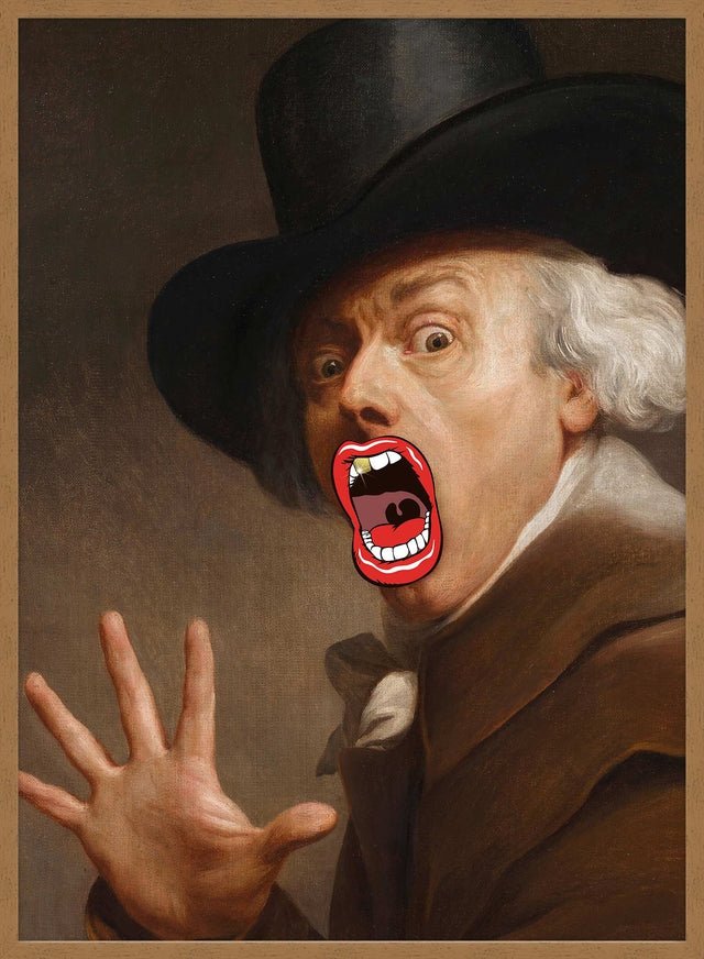 Bigmouth Gold Tooth Altered Art Print