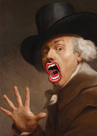 Bigmouth Gold Tooth Altered Art Print