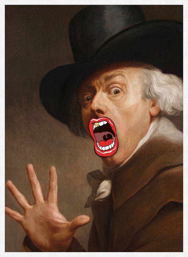 Bigmouth Gold Tooth Altered Art Print
