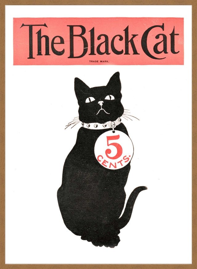 Black Cat Vintage Halloween Art Print