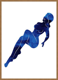Blue Painted Lady Reclining Print