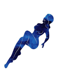 Blue Painted Lady Reclining Print