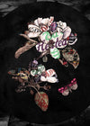 Botanical 7 Floral Black Typography Print