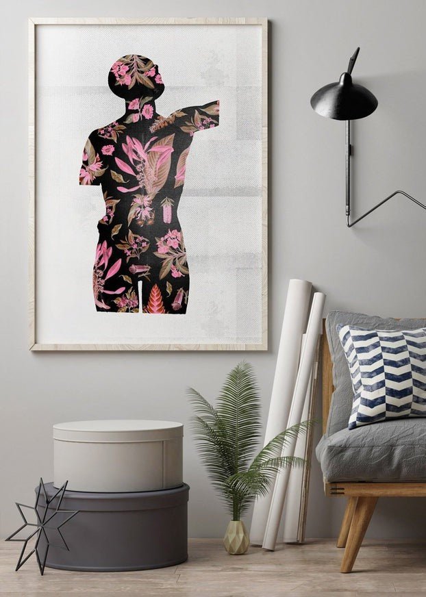 Botanical Anatomy Pink Print