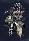Botanical Leaves Navy Print