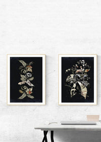 Botanical Leaves Navy Print