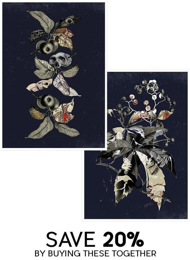 Botanical Skulls Print Bundle