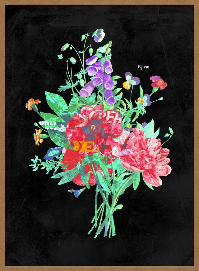 Botanical Streetart Black Print