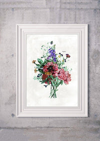 Botanical Streetart White Print