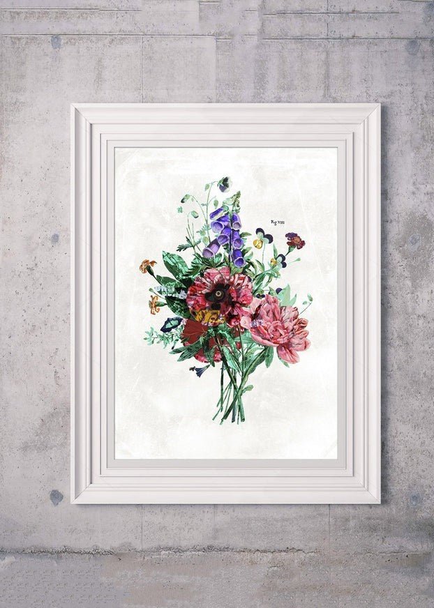 Botanical Streetart White Print