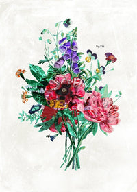 Botanical Streetart White Print