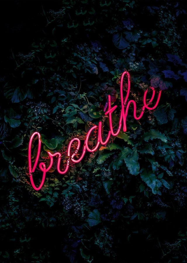 Breathe Neon Sign Print