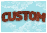 Brown Fur Style Blue Sky Personalised Name Print